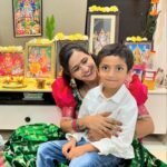 Lasya Manjunath Instagram – Maa inti Ugadi 💚🌿🥭

@urs.junnu @its.memunnu @manjunath_chillale

Outfit : @pari.designers_
