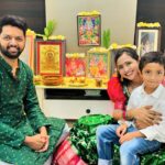 Lasya Manjunath Instagram – Maa inti Ugadi 💚🌿🥭

@urs.junnu @its.memunnu @manjunath_chillale

Outfit : @pari.designers_