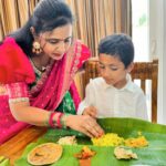 Lasya Manjunath Instagram – Maa inti Ugadi 💚🌿🥭

@urs.junnu @its.memunnu @manjunath_chillale

Outfit : @pari.designers_