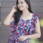 Lasya Manjunath Instagram – Summer vibes in @pari.designers_ 
Loving this outfit ❤️😍🤗
