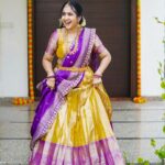 Lasya Manjunath Instagram – Ugadi 🙏🏻 🌿🥭

MUA: @themakeupshapes 
Outfit: @pari.designers_ 
📸: @happy_portraits_photography