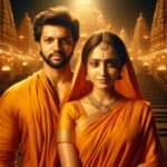 Lasya Manjunath Instagram - Sita 🧡 Ramam Thankyou so much @manwithai for this beautiful art.. aweee😍🧡🥰.. Its Adorable !