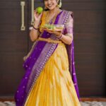 Lasya Manjunath Instagram – Ugadi 🙏🏻 🌿🥭

MUA: @themakeupshapes 
Outfit: @pari.designers_ 
📸: @happy_portraits_photography