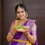 Lasya Manjunath Instagram – Ugadi 🙏🏻 🌿🥭

MUA: @themakeupshapes 
Outfit: @pari.designers_ 
📸: @happy_portraits_photography