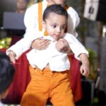 Lasya Manjunath Instagram - Munnu 1st birthday 🧡 Full video link in “bio” Decor : @4ever_eventz Photography: @momentmakersphotography Family outfits : @pari.designers_