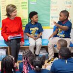 Laura Bush Instagram - Reading opens doors to imagination and opportunity. That’s why today, I celebrated @unitedway’s #ReadAcrossAmerica by reading to first grade students at J.N. Ervin Elementary School in Dallas. By reading to students in your communities, you can inspire a lifelong love of reading. Thank you, Mrs. Wallace, for letting me share my love of reading with your classroom. 📚