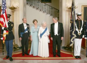 Laura Bush Instagram - With sympathy and love to the Royal Family and the people of Great Britain. 

•

Statement by President George W. Bush on Her Majesty Queen Elizabeth II
 
Dallas, Texas – "Laura and I were honored to have known Her Majesty Queen Elizabeth II. She was a woman of great intellect, charm, and wit. Spending time at Buckingham Palace, and having tea with Her Majesty – and her Corgis – is among our fondest memories of the presidency. Queen Elizabeth ably led England through dark moments with her confidence in her people and her vision for a brighter tomorrow. Our world benefitted from her steady resolve, and we are grateful for her decades of service as sovereign. Americans in particular appreciate her strong and steadfast friendship. Laura and I join our fellow citizens in sending our heartfelt condolences to the Royal family and the British people."