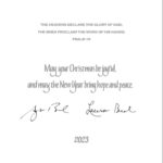 Laura Bush Instagram - May your Christmas be joyful, and may the New Year bring hope and peace.