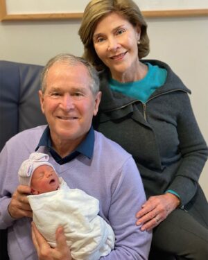 Laura Bush Instagram - Repost from @georgewbush
•
With full hearts, @laurawbush and I are delighted to announce the birth of our new granddaughter. Barbara gave birth to Cora Georgia Coyne on September 27, 2021, in Maine – not far from our family home where Barbara and Craig were married. Cora is healthy and adorable, and we are proud and grateful.