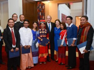 Laura Bush Instagram - We asked our @thebushcenter Liberty and Leadership Scholars to share what they would like the world to know regarding what is happening in Burma. Here are their updates from the frontlines (link in profile): https://www.bushcenter.org/publications/articles/2021/02/liberty-and-leadership-scholars-burma-updates.html