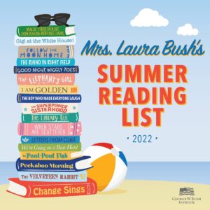 Laura Bush Instagram - I’m thrilled to share my 2022 Summer Reading List for children! The list includes an old favorite of mine - “The Velveteen Rabbit” - which I remember reading to my daughters. And it includes a new favorite written by my daughters, “The Superpower Sisterhood.” 

Tap the link in my bio to view the list. Happy Reading!