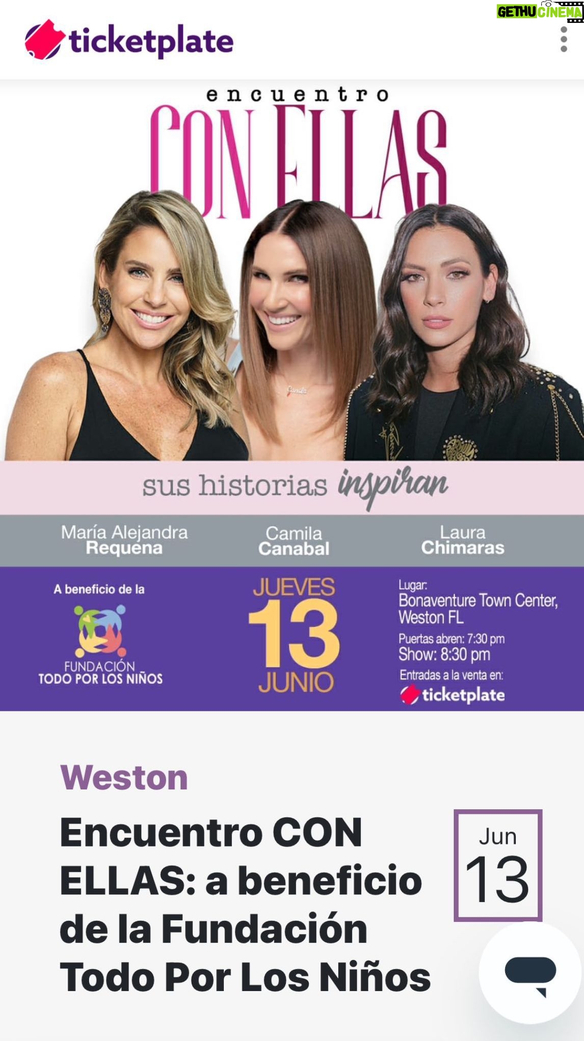 Laura Chimaras Instagram - YA FALTA MUY POCO PARA VERNOS EL 13 DE JUNIO EN WESTON🎤 Recuerden que será una noche muy especial ya que será a beneficio de @fundaciontodoporlosninos 🫶 Si estás en Miami y gustas pasar una noche llena de historias que inspiran con @requenaoficial @camilacanabal nos vemos en unas semanas🤎 Entradas a la venta en @ticketplateusa 🎟️