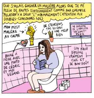 Laura Felpin Instagram - J’ai demandé au petit génie 🧞‍♀️ de Salome Lahoche @salomelahoche de m’aider à vous dire : MERCI 💐
Et comme j’ai plus les mots elle l’a fait avec ses exceptionnels dessins🤌🏼
 J’ai l’immense privilège de pouvoir  être avec vous partout entre Jeumont et Paris et de partager des moments de “total délire”. 
Y’a plus de billets pour Paris, mais y’a plein de places dans mon coeur ( MDR trèès belle gosse cette dernière phrase) 
Paix et joie sur votre tipi ⛺️ 
LOLO
