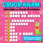 Laura Franco Instagram - Chiquipines es Lunes de #AJugarConPanam y hoy les propongo este divertido CRUCIPANAM 🎉🥳 para que descubran qué frase se esconde en cada uno 🫢 en la siguiente foto tienen las preguntas ¡A divertirse! Comenten sus respuestas 👇🏻💬 los voy a estar leyendo #panam #yosoypanam #panamfiesta #música #canciones #niños #alegria #juegos #diversión