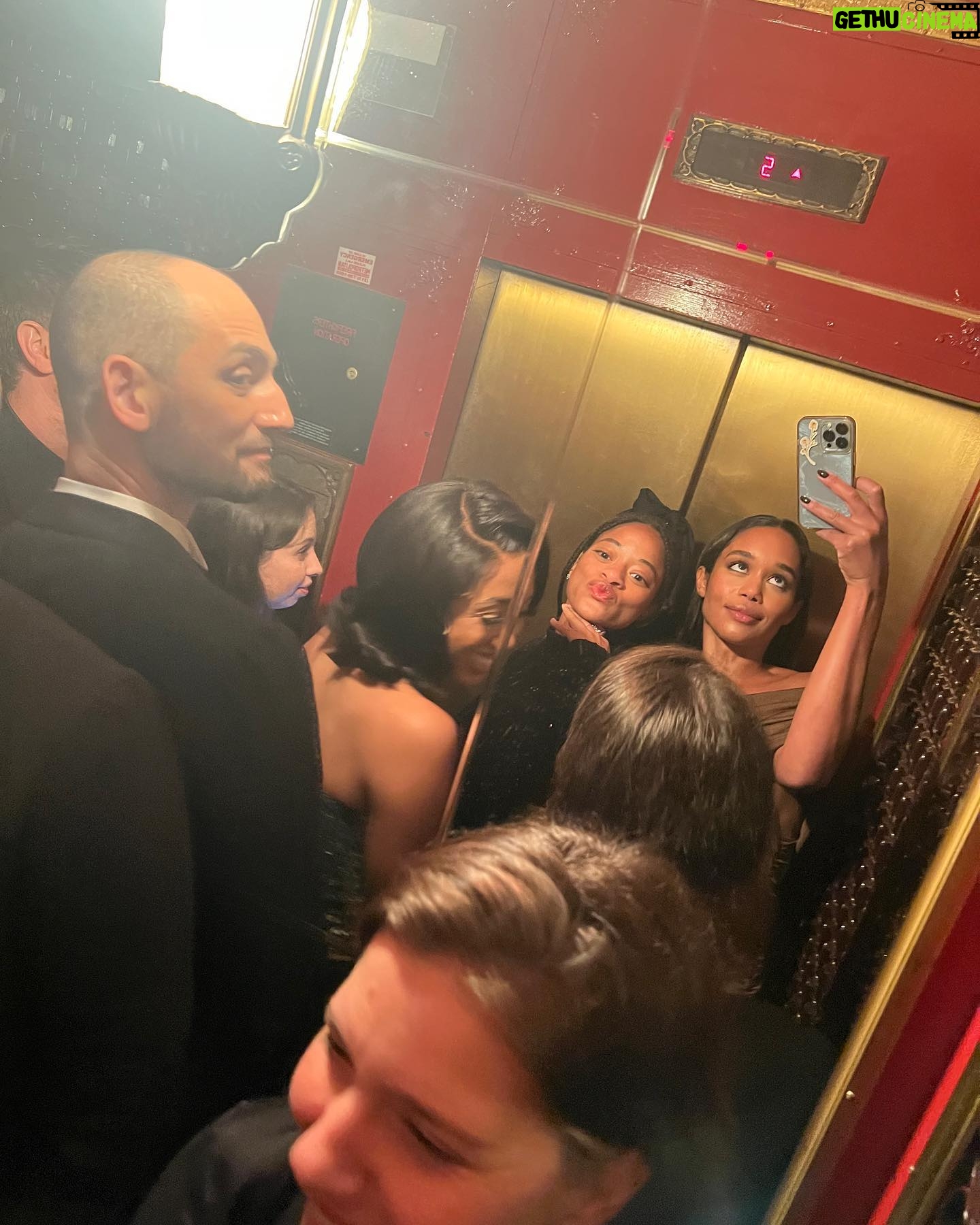 Laura Harrier Instagram - @lacma last night 🖤 thank you @audi !! dress by forever favorite @ysl @anthonyvaccarello