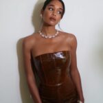 Laura Harrier Instagram - thank you @tiffanyandco for such a beautiful night 🩵 #tiffanybluebook #tiffanyhighjewelry