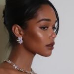 Laura Harrier Instagram - thank you @tiffanyandco for such a beautiful night 🩵 #tiffanybluebook #tiffanyhighjewelry