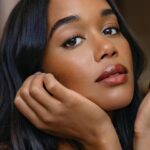 Laura Harrier Instagram - Stay flawless. @lauraharrier wears new Vanish Airbrush Pressed Powder in Translucent Tan. #HourglassCosmetics