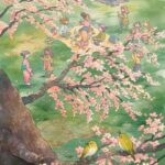 Laura Heikkala Instagram - Hanami 🌸 Cover for the 2024 calendar which will be available on Tuesday Dec 5th at 6pm UTC, that is 10am PT or 1pm EST 💪✨ I’ll make an alarm reminder on my stories soon! #2024calendar #traditionalart #watercolor