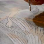 Laura Heikkala Instagram - Hatchlings✨ Watercolor on paper with pearlescent accents from Gansai Tambi watercolors. Swipe to see the pearlescent details and some making of footage! For this solo show I wanted to create artworks with muted palettes and faded tones, to achieve a hazy feeling to the paintings. If you’d like to get high quality prints of your favorite piece from the exhibition, they are now available through @gallerynucleus website 💕