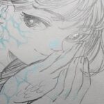 Laura Heikkala Instagram - ’Flow’ This piece was also one of the first artworks I finished for my upcoming exhibition. Swipe to see the process steps along the way. I was inspired to make several water-themed paintings for the show!💦 My second solo show will take place at @gallerynucleus starting Aug 26th💕