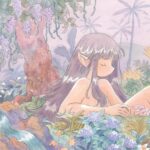 Laura Heikkala Instagram - Forest Fairies 🌴 Swipe to see the whole painting! This was one of my personal favorite pieces I made for the exhibition🥰 The exhibition is running until Sep 9th, go check it out if you get the chance. This and a few more originals are available through the gallery✨