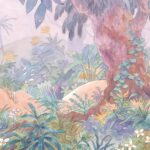 Laura Heikkala Instagram - Forest Fairies 🌴 Swipe to see the whole painting! This was one of my personal favorite pieces I made for the exhibition🥰 The exhibition is running until Sep 9th, go check it out if you get the chance. This and a few more originals are available through the gallery✨