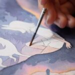 Laura Heikkala Instagram - Process of ‘Festivities’ I have just landed in LA!!🌴 See you at the exhibition opening at Gallery Nucleus in two days! 💕✨ Music by @ryancamus #artvideo #artprocess #traditionalart