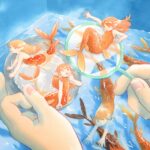 Laura Heikkala Instagram - 人魚すくい 💦 東京で初めての個展が、5月11日から25日まで原宿 @marienkafer_gallery で開催されます。 楽しみです💕初日は事前予約制で、定員になり次第締め切らせていただきますので、11日ご希望の方はお早めにご予約ください。