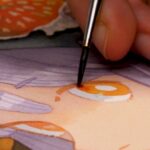 Laura Heikkala Instagram - Process of Amber 🍂✍️ I’m eagerly waiting for autumn to arrive to Tokyo, still pretty warm every day🍁 Music by @ryancamu #traditionalart #artprocess #artvideo