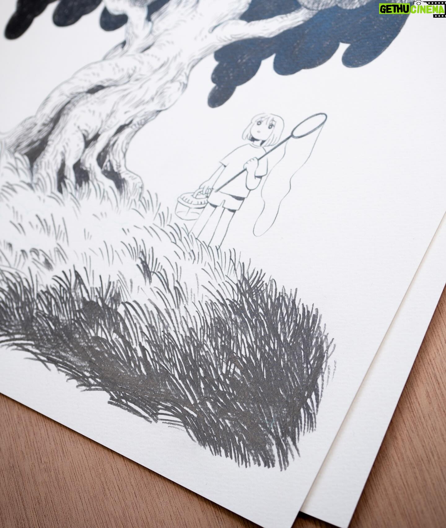 Laura Heikkala Instagram - Remaining Nebula Tree riso prints are now up in my shop along with the two other prints that were part of the To Infinity gallery show! Here you can see how I made the different colour layers with traditional mediums of pencil and ink✍️ ‼️I also have some much requested mystery print bundles up in my shop in limited quantities 💕 #riso #risoprint #traditionalart