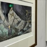Laura Heikkala Instagram - Process of Crow’s Nest 🪺 All the remaining artworks are now available online, link in my stories💕 Music by @ryancamus #watercolor #crow #traditionalart
