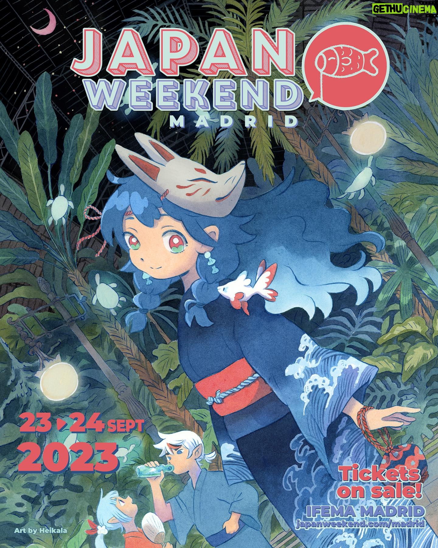 Laura Heikkala Instagram - El cartel de Japan Weekend MADRID ya está aquí! 🎑🎏 Ha sido ilustrado de manera tradicional por nuestra invitada @heikala. Reconoces las referencias? 🐢✨ 🎟️ Entradas y cartel descargable en https://www.japanweekend.com/madrid/ El cartel se dará de REGALO el 23 y 24 de septiembre en la tienda oficial de Japan Weekend. Pásate a recogerlo antes de que se acabe! 🫰 Recordamos que las entradas están VOLANDO. No te quedes sin la tuya! 👀