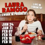 Laura Ramoso Instagram - TORONNO‼️I’m running a bunch of preview shows to test out new material (and bring back some crowd favourites 😉) in preparation for my upcoming world tour!! Guest featuring some of the city’s most exciting comedians, come see your favourite sketches and a bunch of new ones LIVE on home court before I’m off until the FALL!! 🥫❤️ Get your tickets in my bio or at lauraramoso.com/tour @comedybardanforth Photo by @kristinaruddick Hair and makeup by @judylim.makeup Set dec by @cydconnell