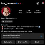 Laura Ramoso Instagram - Diary entry from 04.02.2021 “This feeling that I have. This feeling of embarrassment. Of guilt. Of shame - when people don’t interact with what I post, when something doesn’t land like I think it will, when I imagine how stupid or lame or “desperate” others think I am - can never stop me from doing what I enjoy. Because the truth is everyone starts at square one. Everyone has 0 followers to start. Everyone feels like an impostor at first, before they hit their stride and figure out what their thing is.” Oh sweet, scared past Laura. Thank you for not giving up when things felt terrible. I remember first trying to put my characters online during the pandemic and feeling so entirely stupid and lost and sad. After live comedy disappeared it was like a massive part of my identity went missing and it was impossible to know whether I’d ever find that again…especially in an entirely new and unfamiliar medium. Little did I know we could come out on the other side with a brand new life!!! An unimaginable reality that I still can’t quite wrap my head around. One…million..of you…are here…??! One million? Watching my silly little videos? And then some of you even coming to my silly little shows? In other countries?? How does one even comprehend this? Today I am looking back on the last couple of years and feeling so grateful for all the life-altering moments and experiences I was so lucky to have; both the good ones for the memories, and the bad ones for the lessons. Thank you for being here, thank you for letting me do sketch comedy…as a JOB, and thank you for your love and support. You mean more to me than you could ever know!! xx I am SO excited to see more of you on tour in 2024!!! L ❤️ Photo by @afspacebar