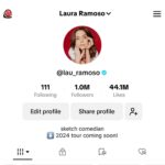 Laura Ramoso Instagram - ✨1 million✨My biggest joy and goal in life is to make people laugh and maybe, hopefully, provide some type of escape whether it be for an hour on stage or just 30 seconds on social media. It’s never been about the numbers but the idea that I get to do it for so many of you today fills my heart with warmth and love. Thank you for trusting me and following along ❤️ vi voglio bene x