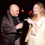 Laura Whitmore Instagram - In suit of sunshine @stellamccartney ☀️ Party shoes @louboutinworld Handmade bow @joepickeringtaylor Pure ‘class’ chain @margaret0connor Second last shot definitely telling Christian my best dad joke! LW X PFW