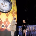 Laura Whitmore Instagram - Always fun to step back into @MatthewVaughan ‘s universe. A bright yellow carpet to host the world premiere of #Argylle and chat to @dualipa @samuelljackson @brycedhoward @samrockwellx @briancranston_ @johncena @henrycavill to name but a few with a spontaneous light sabre fight to the death between Brian and Sam. Standard. Big shout out to the crew @sassy_create @bruontheradio @scratch_that_rich @the_battle_cat Argylle hits cinemas Feb 1st 🐱
