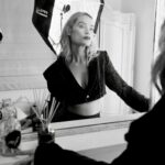 Laura Whitmore Instagram - LFW BTS 🖤 my younger make up artist was a bit too bossy so @toribmakeup stepped in. Thanks for the snaps @georgeonaboat wearing @mark_fast and @dear_frances #whatwhitmorewore