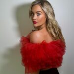 Laura Whitmore Instagram - It’s Red Nose Day! Thermals are off I’m aware I kinda look like a red nose @comicrelief Wearing @selezzalondon @ysl Styled by @emmalanestylist #glam @toribmakeup #whatwhitmorewore