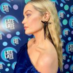Laura Whitmore Instagram - The perfect gúna for @latelaterte Earrings @simonerocha_ Dress @simonerocha_ x @theoutnet Shoes @louboutinworld Tights @wolford Styling @ingridhoey assisted by Freya Make up @cloochy using @chanelofficial Hair @cashmandjmc #whatwhitmorewore