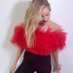 Laura Whitmore Instagram - It’s Red Nose Day! Thermals are off I’m aware I kinda look like a red nose @comicrelief Wearing @selezzalondon @ysl Styled by @emmalanestylist #glam @toribmakeup #whatwhitmorewore