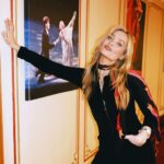 Laura Whitmore Instagram – Royal Albert Hall BTS (and I will have a hair tie around my wrist to the day I die!)
Jumpsuit @freepeopleeu 
Scarf @rockinshq 
Yellow leather dress @lamaniafashion 
📸 @georgeonaboat