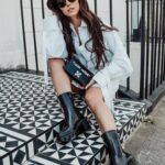 Lauren Gottlieb Instagram - London is always a good idea 🫦💫 Photography by celebrity photographer @newinflux! Shirt Dress….. @off____white Bag…………….. @off____white Boots………….. @moncler Glasses……….. @chanelofficial #laurengottlieb #offwhite #moncler #monclergentlemonster #monclergenius #chanel #chaneleyewear #chanelbeauty #london #uk #fashion #model #shoot