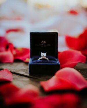 Lauren Gottlieb Instagram - We couldn’t be more thrilled with our engagement ring from @foreverdiamondsny 💍♥️ We wanted to have the perfect engagement ring and having one customised and built just for us is a dream come true! 🥰 Thank you so much to @foreverdiamondsny for making this beautiful piece and for being a special part in our engagement 😘🫶🏼

#shesaidyes #proposal #engaged  #engagementring #princesscut #yearoftherabbit