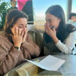 Lauren Gottlieb Instagram - Fairytale Moments 😍✨ Kevin and Meri Bender were my childhood dance teachers turned lifelong best friends!! It’s been so special introducing them to @newinflux 🥹💓 This weekend they came to visit us in London and TJ and I surprised them with two big asks: If Meri would be my Bridesmaid and stand by my side at our wedding and if Kevin would do us the honor of officiating our ceremony and marrying us 😍🥹😍 It was truly the most special night that played out like a movie and is ingrained in my memory forever!!! 🤩🤩🤩 Wedding planning kicked off to a great start!!! Couldn’t miss out on having this unforgettable moment together while you were in London. Love you always and forever @merib0829 @dmpc1987 @dmpcaz 💓💫 #wedding #weddingplanning #bridesmaid #officiant #bride #groom #shesaidyes #engagement #love #fairytale