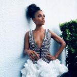 Lauren Ridloff Instagram – Thank you glam team for channeling my inner glow ✨✨ 📸: @vernonfrancois 
Styling: @jasonrembert wearing @tonywardcouture 
Hair: @vernonfrancois 
Face: @autumnmoultriebeauty