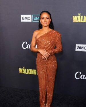 Lauren Ridloff Instagram - Thank you team for slaying it 🗡
Styling: @jasonrembert 
Face: @autumnmoultriebeauty 
Hair: @cynthiaglam 
Dress: @alexandrevauthier 
Team: @wolfkasteler @rachelsaltzman @ramon.norrod @allisunkale
