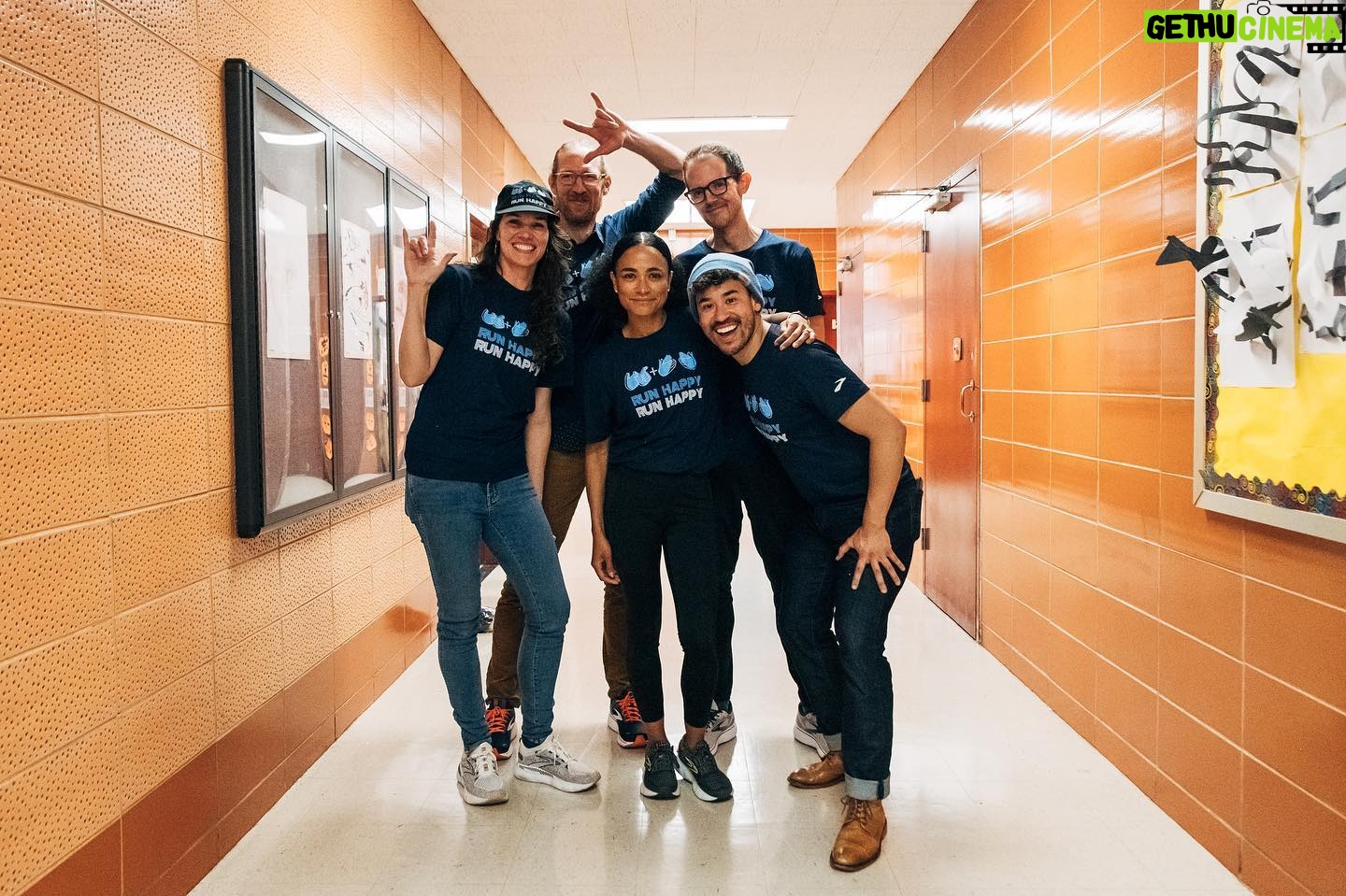 Lauren Ridloff Instagram - It’s the week of the @nycmarathon, my very 1st marathon ever! Feeling all the feels after visiting @ps347asl where I used to teach, where the ASL/Deaf Vibe is strong! A shout-out to @jenafloydart who designed these amazing Run Happy ASL shirts for the occasion! I'm still raising funds for the school and there’s still time to donate with @brooksrunning matching all your donations. Click link in bio to donate. A HUGE thank you to everyone who has donated so far! Be sure to follow my Stories THIS Funday Runday Sunday when I run THE race! #RunHappy #Sponsored