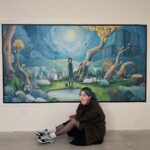 Lauren Tsai Instagram - The new release date and time for print edition of, “Hunger” size 19”x33.25” is Thursday Feb 9, 2023 starting at 8AM ET (Feb 9, 20:00JSTから)The edition will be limited to the number of prints sold within 24 hours from the start time and will be available on unrealinc.com. (ahaha finally!!) I painted “Hunger” during the summer of 2021 at my friend’s home in Los Angeles after I’d left mine and was in a temporary limbo. I wanted to paint someone who is unloveable because of something unchangeable. I wanted to paint her as stiff, off-centered, watched, and forever stuck in herself. The girl, her eyes, the creatures, and the colors of the world ever-softened and changed far from the intention of the original sketch, which I’ve added above and is not a part of the print. This process pushed built up memories to the surface, slowed me down more than any other work, and helped me find a new desire to go forward, ultimately leading me to move to Tokyo again that fall. This painting is dear to me and urges me to move forward. I see her as strong now. Astrid suffers from herself alone, wide-eyed and in a daze while the world watches in silence. The proceeds from this print will be used towards a new project of mine. Thank you to the print team @pressureprinting who worked so hard on this wonderful print.